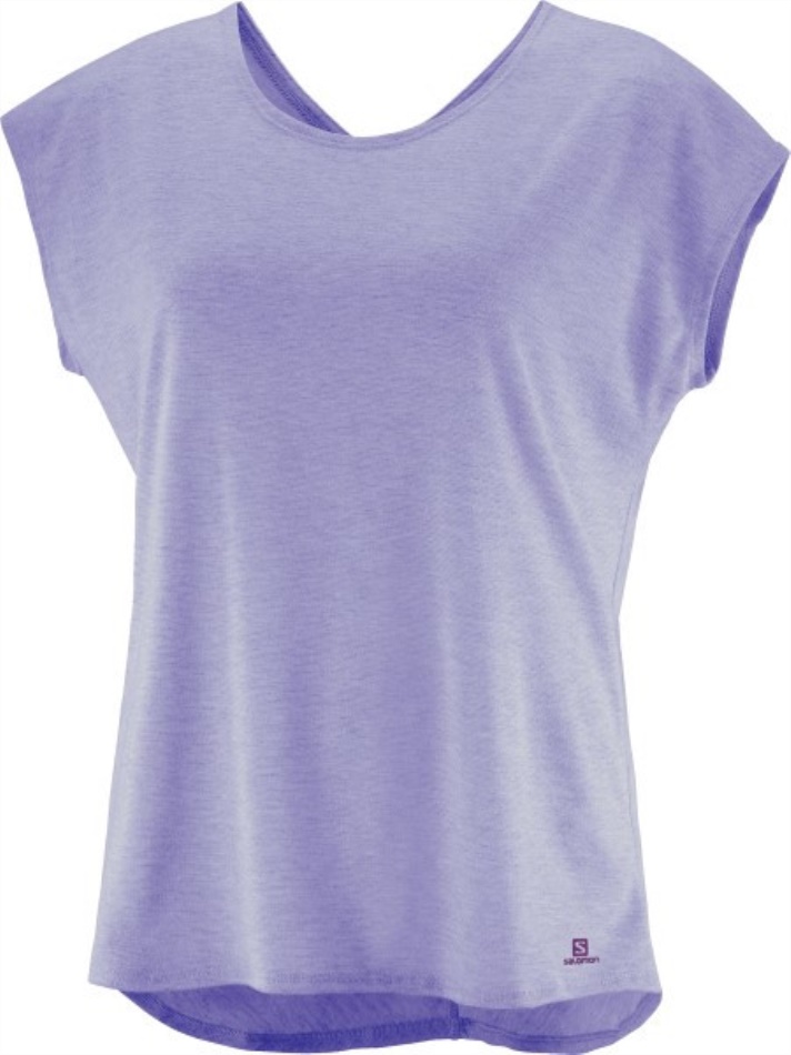 COTTON SS TEE W Celeste-Violeta