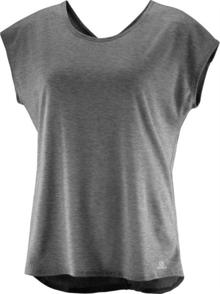 COTTON SS TEE W Gris Oscuro