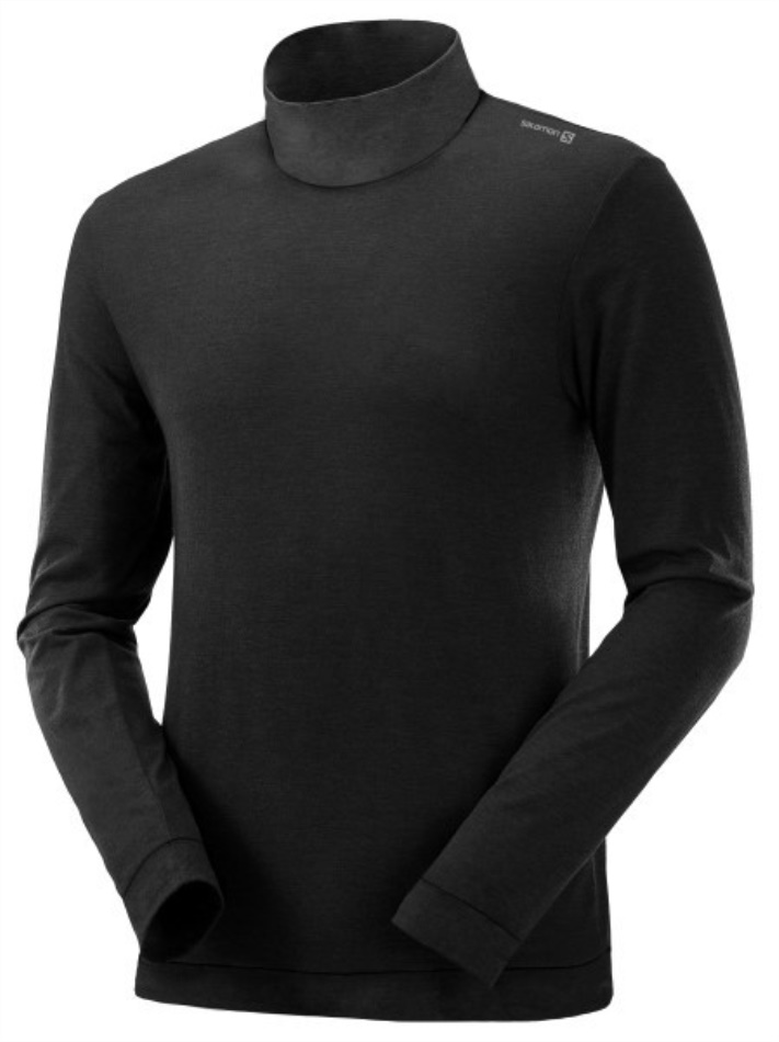 COTTON TURTLENECK M Negro