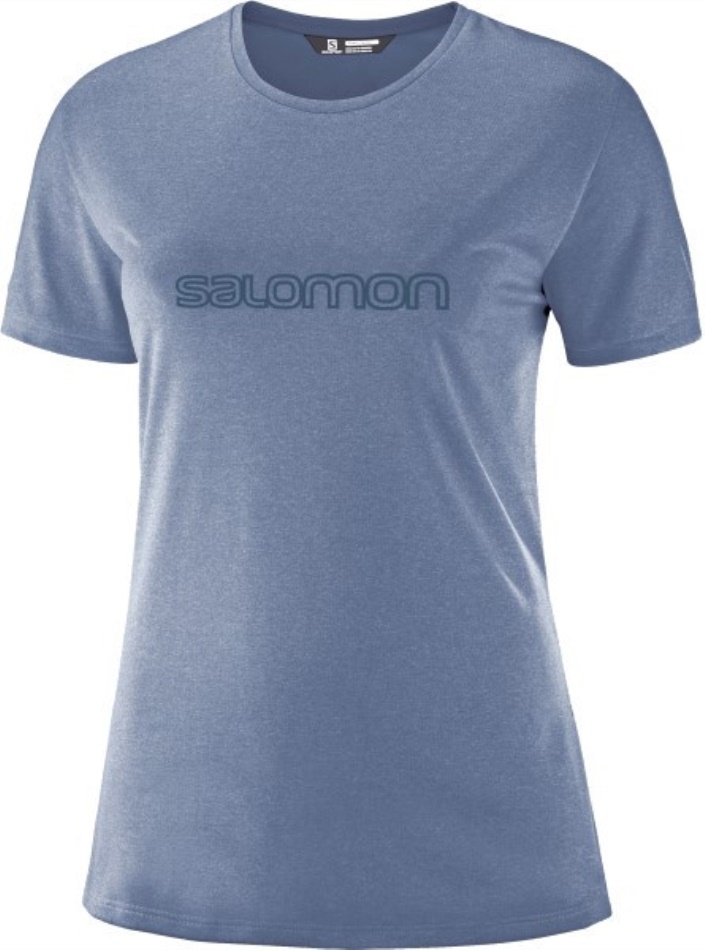 LOGO SS TEE K Gris-Azul
