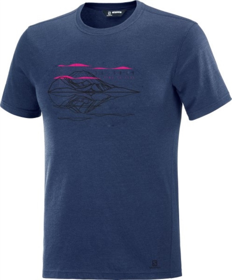 OUTLINE SS TEE K Azul oscuro