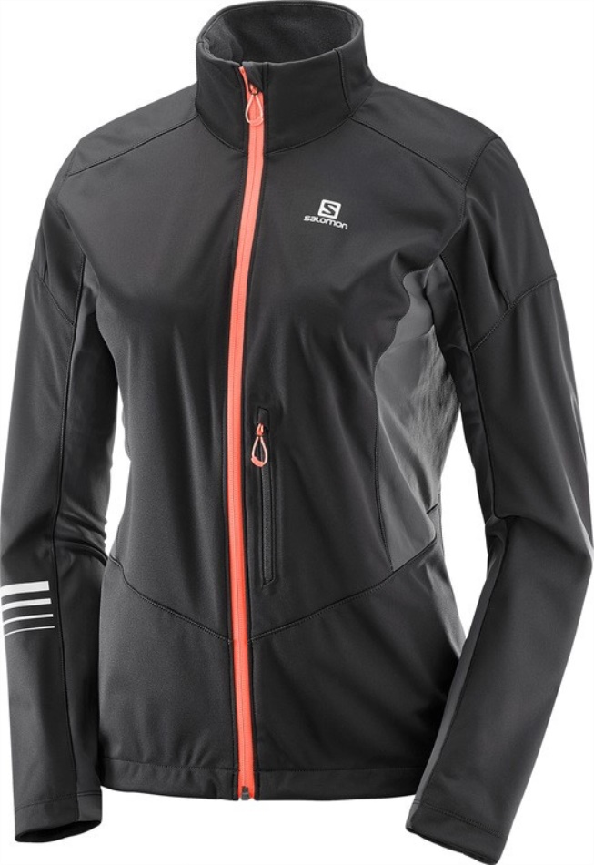 LIGHTNING SOFTSHELL JKT W Negro-Rosa