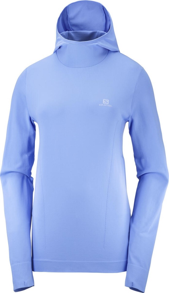 COMET SEAMLESS HOODY W Celeste